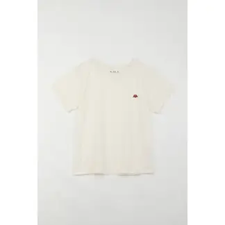 TENNIS - Camiseta básica estampada crudo para mujer