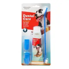 GENERICO - Set De Higiene Dental Con Cepillo Para Mascota Dental Care Sabor Carne
