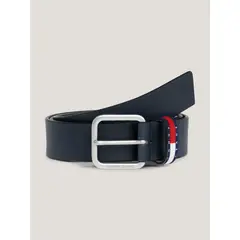 TOMMY HILFIGER - Cinturón azul ryan Essential de cuero