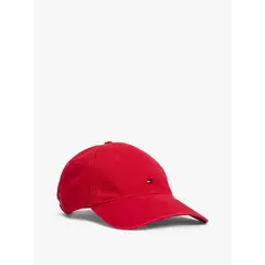 TOMMY HILFIGER - Gorra roja Essential con logo bordado