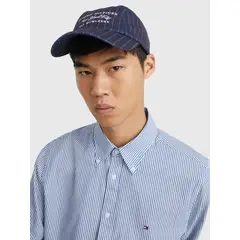 TOMMY HILFIGER - Gorra azul Prep de raya diplomática