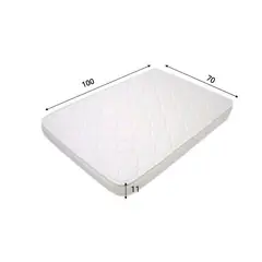 GENERICO - Colchon Colchoneta ParaBebe 100x70x11 Tela Jaguar Antialergi