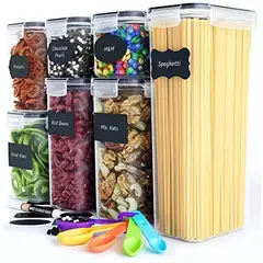 ONE PIXEL - Set Organizador De Granos Para Cocina 7 Pcs Mas Cucharas