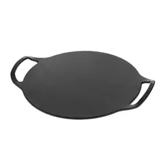 VICTORIA - Plancha de Hierro Fundido Para Pizza Doble Asa 38 Cm