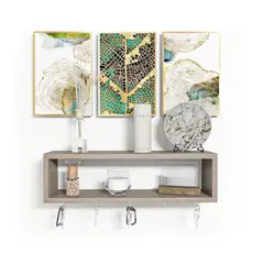 GENERICO - Porta Llaves P-10 Repisa Flotante Rectangular Color Capuccino