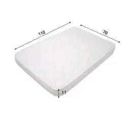 GENERICO - Colchon colchoneta para bebe 110x70x11 forro antifluido