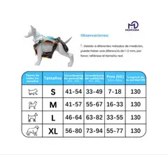 GENERICO - Pechera Arnés Con Correa De Seguridad Para Perro Talla L