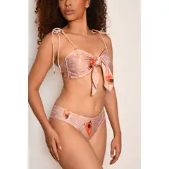 SLOW SWIMWEAR - Bikini Strapless - Trenzas Removibles & Pañoleta TROPEZ MOOREA
