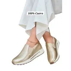 EVEGONZ - Zapato Casual en Cuero Babucha Comoda Para Mujer