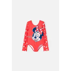 DISNEY - Vestido de baño de Minnie Mouse manga larga para niña