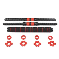 GENERICO - Barras mancuernas para discos x 2 con union