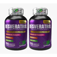 NATURAL ENERGY PRODUCTS - Resveratrol Con Invima 1000 Mg ORIGINAL AMERICANO X2