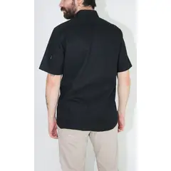 L Y H - Camisa Para Hombre Manga Corta Negro Marca L&H