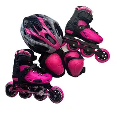 CHICAGO - Patines semiprofesionales Antichoque Fucsia