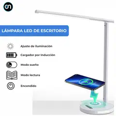 GENERICO - Lampara De Escritorio Con Carga Inalámbrica de Celular