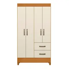 AKIVOY - Closet Armario Mobi 4 Puertas Color Cafe - Beige