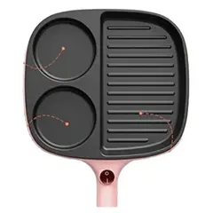 GENERICO - Sarten Electrico Antiadherente 3 puestos