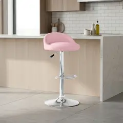 DIMATEX LEON - Silla Bar Butaco Alta Giratoria Barra Bar Cocina Refsantana Rosa