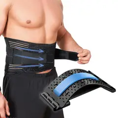 KOBALT - Camilla Espalda Dispositivo Estiramiento Lumbar Alivia Dolor azul