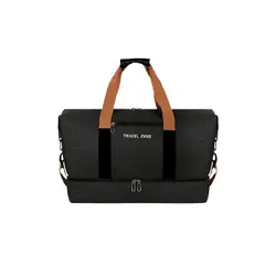 GENERICO - ORGANIZADOR MALETIN TULA LONA MALETA MORRAL MANO VIAJE GYM-NEGRO