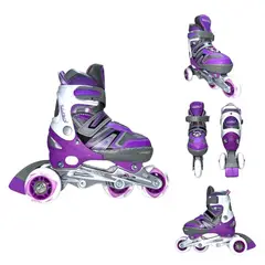 SPORT RUNNER - Kit Patines semiprofesionales Blades Semiprofesionales Morado Talla M