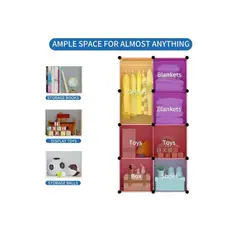INNOVA - Organizador Para Juguetes Ropa Multifuncional Niños Armable Blue