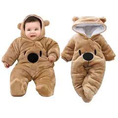 MULTIPLACE COLOMBIA - Sleeping para bebe termico en peluche Cafe 0-3 meses