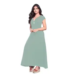 MARKETING PERSONAL - Vestido Largo Mujer Verde Oliva Mp 79860