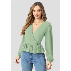 MARKETING PERSONAL - Blusa Mujer Verde Matcha Mp 110417