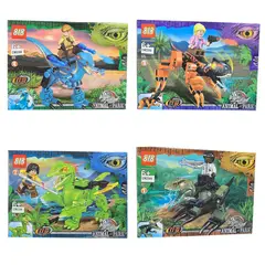 GENERICO - Dinosaurio Figura X 4u Juguete Armable Armatodo Construcción