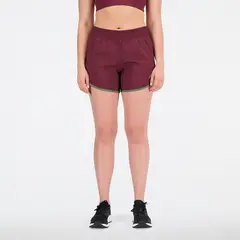 NEW BALANCE - Pantaloneta Original Accelerate 5" Rojo Mujer