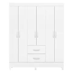 AKIVOY - Closet Armario Mobi 6 Puertas Color Blanco