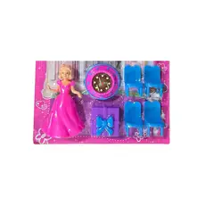 GENERICO - Muñeca Princesa Vestido Juguete Niñas + Accesorios Casa