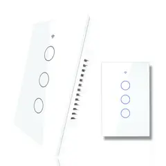 MULTIPLACE COLOMBIA - Interruptor Switch Inteligente Wifi Google Home Y Alexa 3 Botones