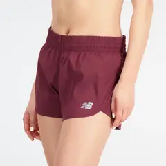 NEW BALANCE - Pantaloneta Original Accelerate 2.5" Rojo Mujer