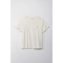 TENNIS - Camiseta con estampado en frente y espalda crudo para mujer