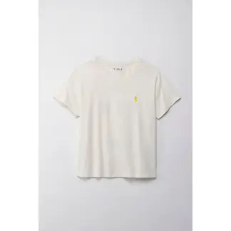 TENNIS - Camiseta con estampado en frente y espalda crudo para mujer