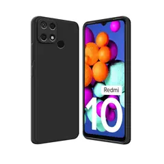 GENERICO - Funda Silicone Case Compatible Xiaomi Redmi 9C y Redmi 10A Negro