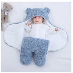 MULTIPLACE COLOMBIA - Sleeping para bebe termico en peluche Azul 9-12 meses-