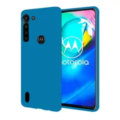GENERICO - Funda Estuche Silicone Case Compatible Motorola G8 Power Lite Azul