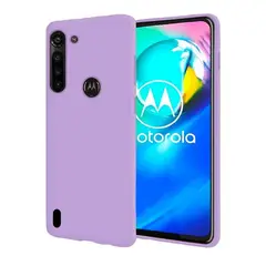 GENERICO - Funda Estuche Silicone Case Compatible Con Motorola G8 Power Lite Lila
