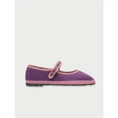 FLABELUS - Baleta mary jane linen aeneas Morado BALAENEASPURP