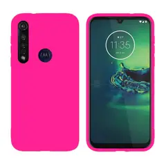 GENERICO - Funda Estuche Silicone Case Compatible Con Motorola G8 Plus Fucsia