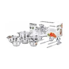 RENAHOUSE - Batería Ollas Acero Inoxidable Germany 15 Pcs