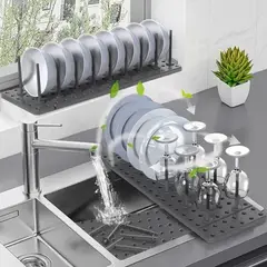 GENERICO - Escurridor retractil de cocina bandeja organizadora