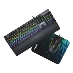 ICEBERG - COMBO OPTIMUS TECLADO SWITCH RED + MOUSE RGB + PAD MOUSE