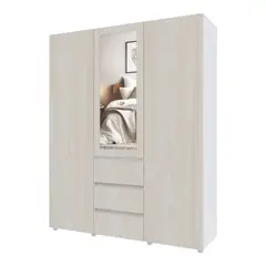 MADERKIT - Armario Java 160cm Color Niebla Blanco