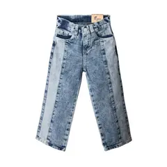 BIGBOYS - Jean Mom Beisbolero Azul Medio Niña