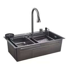 ZERRUTTI - Lavaplatos Moderno 9954, Acero Inoxidable. 75x45 Cm