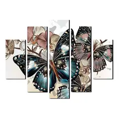 GENERICO - Cuadro Decorativo Mariposas Vintage Moderno